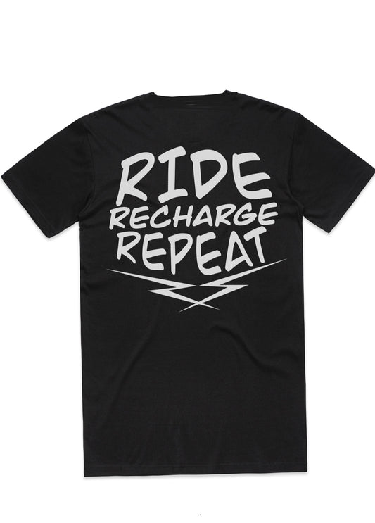 Ride recharge repeat tee